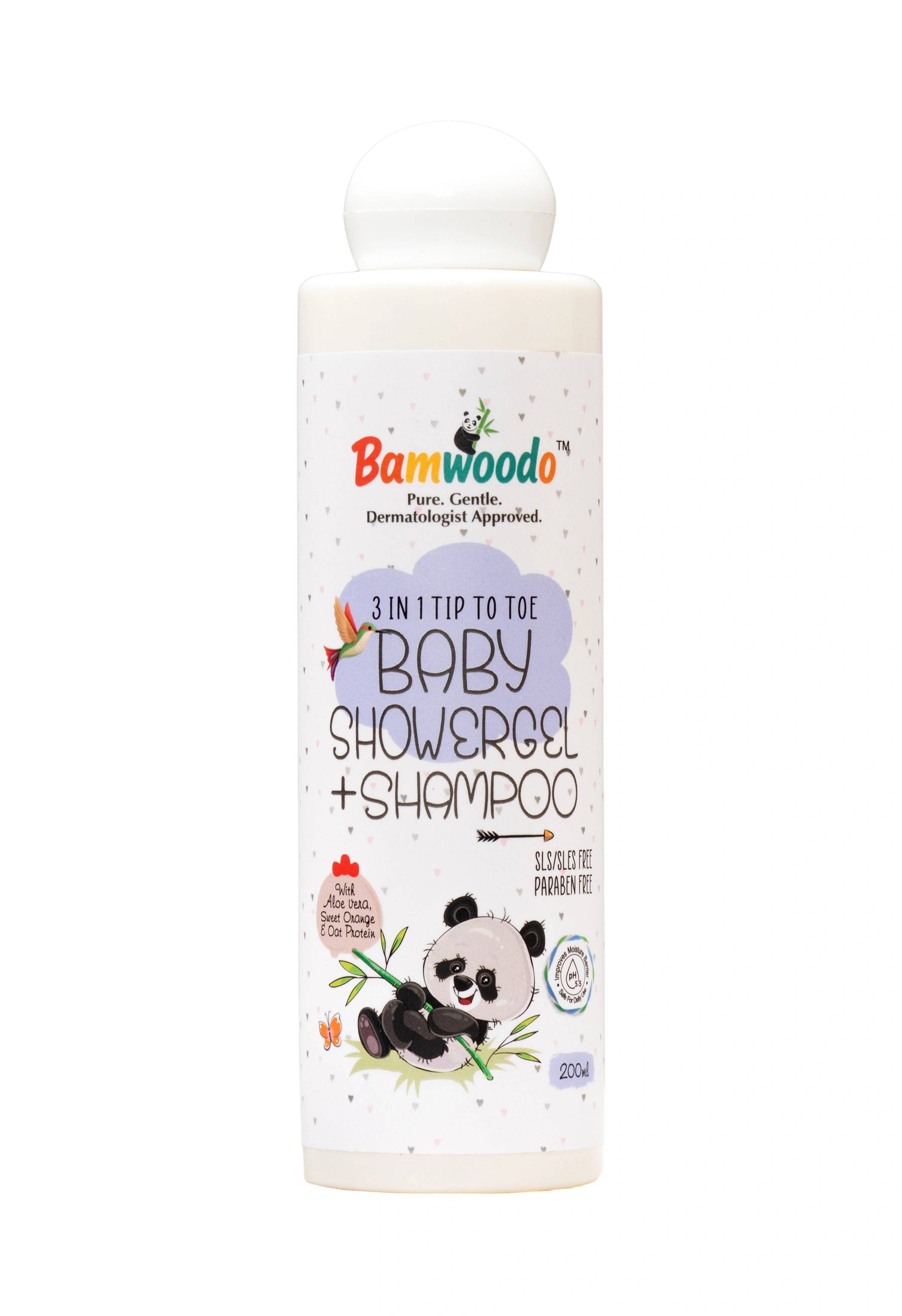 Bamwoodo 3-in-1 Tip to Toe Baby Shower Gel + Shampoo
