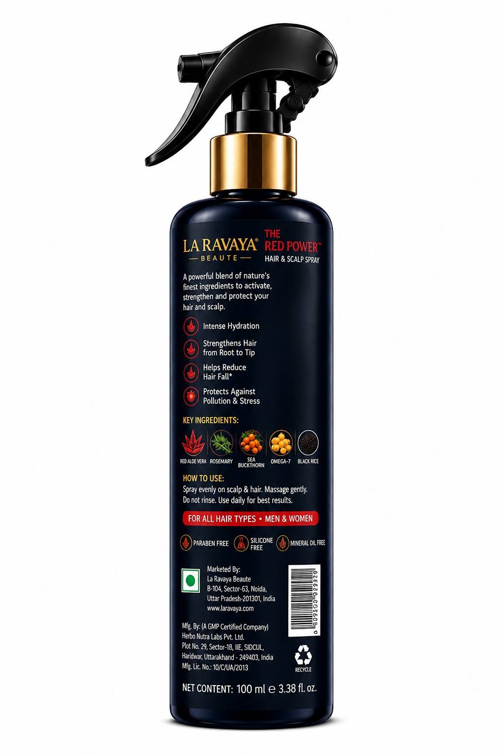 La'Ravaya The Red Power Hair Spray | Red Aloe Vera & Omega-7